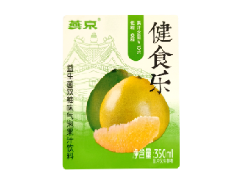 Probiotic Double Grapefruit Flavor Sparkling Juice Drink Label